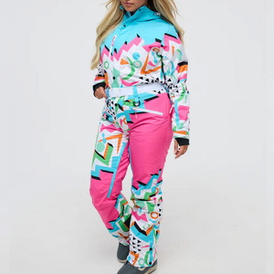 Mono de invierno para mujer, impermeable y a prueba de viento, deportes al aire libre, equipo de esquí para snowboard, talla grande, cierre de cremallera - Product Image 2