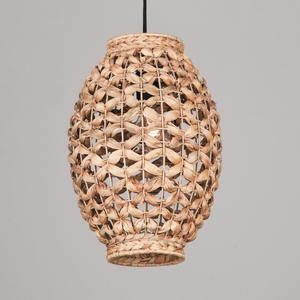 Luces de araña de jacinto de agua tejidas a mano para la decoración del hogar candelabros ecológicos precio más barato - Product Image 6