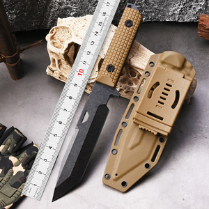Haute qualité en gros personnalisable ODM OEM Sharp couteau de coupe de chasse en plein air lame fixe couteau droit Sharp Nylon Grip - Product Image 1
