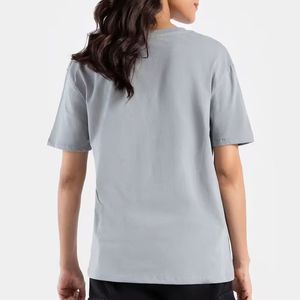 T-shirts surdimensionnés en coton à manches courtes décontracté grande taille pour femmes avec logo personnalisé - Product Image 4