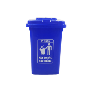 60L Eco-Friendly <b>Plastic</b> Outdoor Dust <b>Bin</b> with Compact Design Portable <b>Lids</b> for Commercial Use Retail Malls Facility Management - Product Image 3