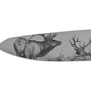 Coltello Pieghevole Wallis K901173 con Manico in Legno e Acciaio, Design con Ciondolo a Forma di Alce - Product Image 5