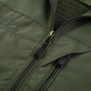 Chaqueta cortavientos impermeable para hombre de alta calidad en línea superventas con capucha diseño de cuello alto bajo MOQ chaquetas de tela para hombre - Product Image 2