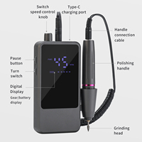 Machine à ongles électrique professionnelle rechargeable par USB, haute vitesse 0~45000 tr/min, lime à ongles pour le nail art