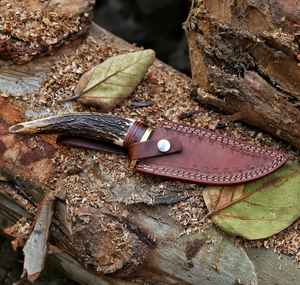 Cuchillo de Supervivencia Personalizable de Primera Calidad, OEM, de Acero con Alto Contenido de Carbono, con Mango para Acampar al Aire Libre y Funda de Cuero - Product Image 6