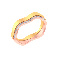 Nouvelle Arrivée 14K Or Rose Or Alliance Bague de Fiançailles Montre Lab Cultivé Diamant Fêtes Romantiques Certifié IGI