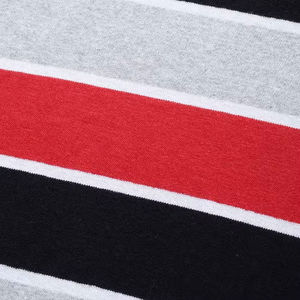 2026 Customized <b>Men's</b> Fashion Black & Red <b>Striped</b> Full <b>Sleeve</b> T Shirt High Quality 100% Cotton Knitted Fabric Shirt - Product Image 6