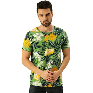 Nouveaux T-shirts imprimés par sublimation T-shirts pour hommes Chemise imprimée personnalisée T-shirts en coton polyester avec logo d'impression pour hommes - Product Image 1