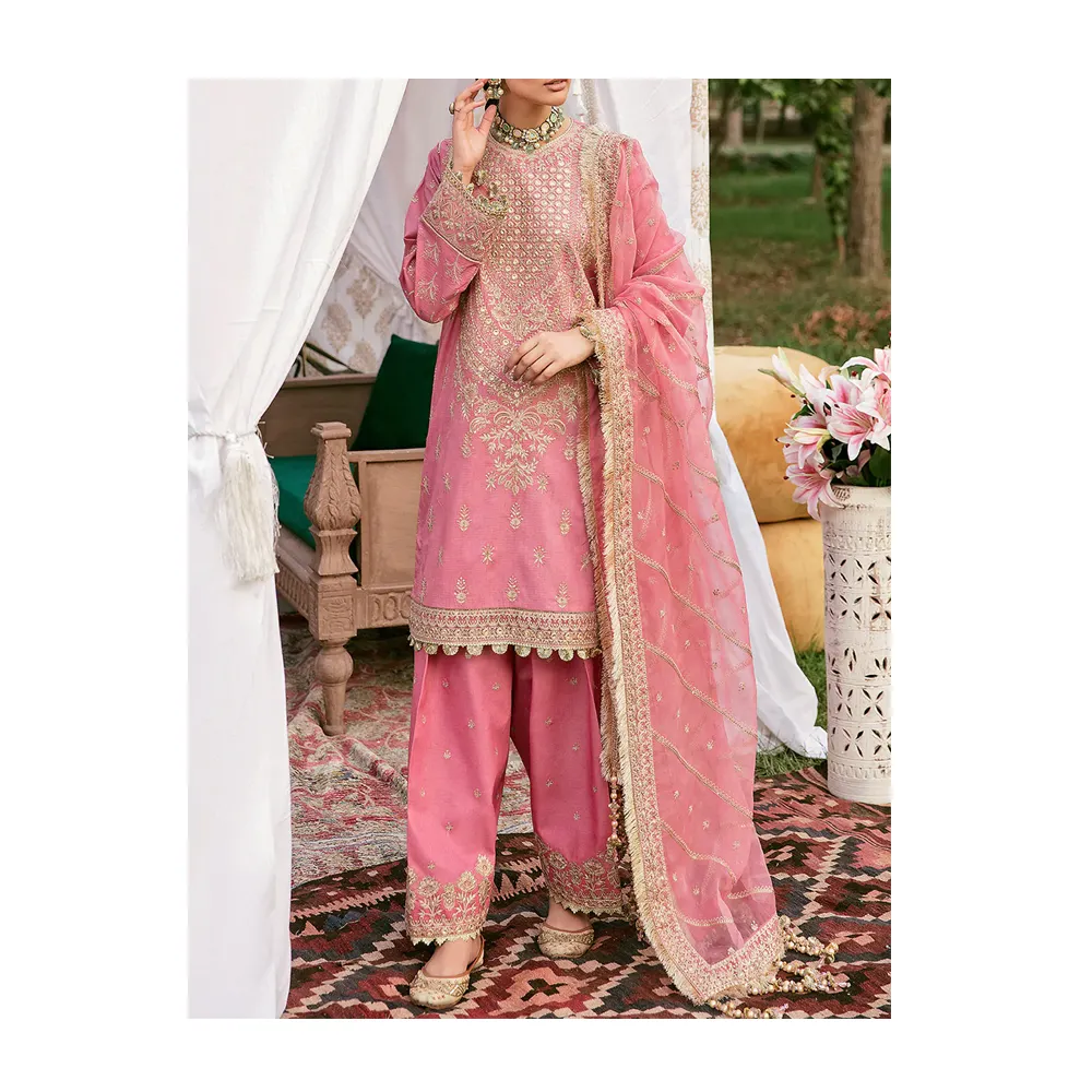 Melhor Costura Mulheres Salwar Kameez Indiano Paquistanês Fantasia Vestidos de Desgaste Do Partido Top Venda Fantasia Desgaste Do Partido Das Mulheres