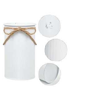 แจกันดอกไม้โลหะสีขาวทำจากเชือกสำหรับตกแต่งบ้านกระถางโชว์ดอกไม้และแจกันดอกไม้ขนาดเล็ก - Product Image 2