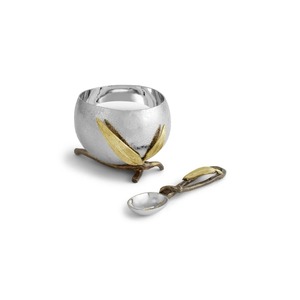 Elegante cuenco de metal dorado y plateado, centro de mesa decorativo hecho a mano para sala de estar, mesa de comedor - Product Image 5