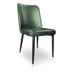 Swensea Chaise de salle à manger à pieds en métal au design moderne avec tissu et cuir Caractéristiques ergonomiques pour bureau à domicile Villa Vente chaude pour les centres commerciaux - Product Image 5