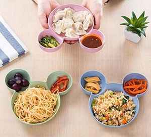 Assiette jetable en plastique en forme de Mickey Mouse, de qualité alimentaire, pour enfants, vaisselle écologique, assiette à compartiments pour bébé, pour fête, vente en gros - Product Image 5