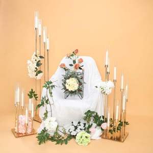 Wedding Centerpieces <b>Gold</b> Metal Handmade Eco-Friendly Tall <b>Candelabra</b> Candle Holder Table Decorations - Product Image 1