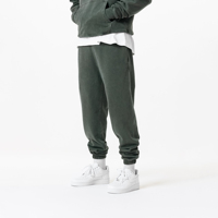 Pantalon de jogging droit léger pour homme, décontracté, ample, en molleton bouclette 100 % coton, séchage rapide, respirant, avec cordon de serrage