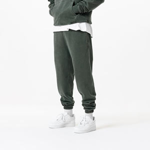 Pantalones Deportivos Rectos para Hombre, Elásticos, Casuales, Holgados, de Felpa Francesa, 100% Algodón, Secado Rápido, Transpirables, con Cierre de Cordón - Product Image 2