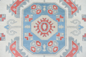 Alfombra de área con patrón Floral moderno más vendida de 2024, Alfombra de lana anudada a mano, conjunto de forma rectangular de oración de algodón alto para sala de estar - Product Image 6