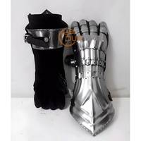 Chevalier médiéval Gantelets à doigts gantelets gants d'armure Protection des mains portable entièrement fonctionnelle pour la reconstitution et le cosplay.