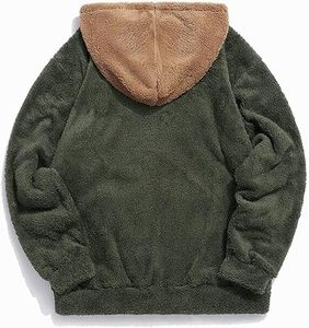 À la mode Heavy Fleece Furry Hommes Sherpa À Capuche Logo Personnalisé Haute Qualité Vêtements D'hiver Pull Sharpa À Capuche Respirant - Product Image 2