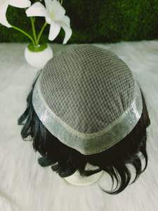 Parche de Cabello Indio Miraj para Hombre, Cabello Humano Remy Natural, Peluca con Frente de Encaje y Textura Lisa - Product Image 5