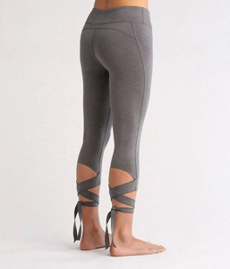 Leggings de yoga pour femmes Logo personnalisé Pantalon de fitness taille haute Solide Contrôle du ventre extensible dans les quatre sens respectueux de l'environnement - Product Image 1