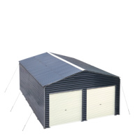 Abri de voiture en acier galvanisé robuste 20x20x12 pieds avec toit imperméable pour le stationnement et le stockage de véhicules en extérieur