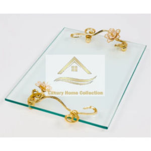 Plateau d'affichage alimentaire en bois de forme rectangulaire moderne pièce maîtresse pour les fêtes de mariage et d'anniversaire plateau de service autocollant émaillé - Product Image 4