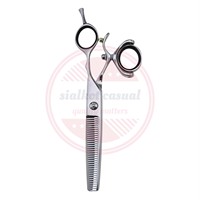 Ciseaux de coupe de cheveux | 5.5/6 "440C ciseaux à cheveux pivotants ciseaux de coiffure rasoir amincissant cisailles à pouce rotatives
