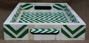 Bandeja Artesanal con Incrustaciones de Hueso, Regalo de Lujo para Ramadán y Festividades - Product Image 3