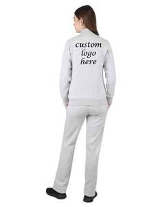 Chándal deportivo personalizado Plus para mujer, nuevo diseño, algodón, gimnasio, liso, Polar, sudaderas con capucha, invierno, informal, Jogging, logotipo estampado XL - Product Image 5
