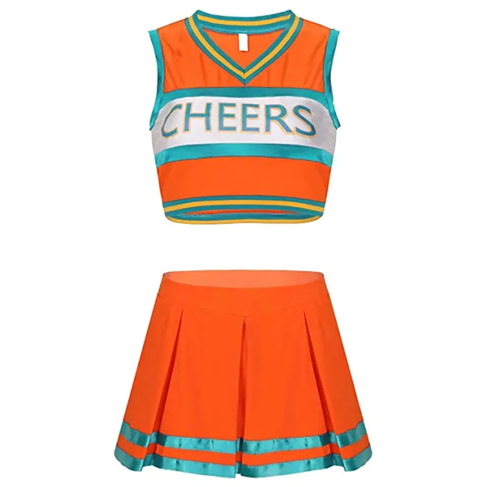 New Arrivals Cheerleading Uniform Digital Printing Cheerleader Tops and Shorts fully sublimated