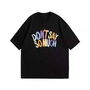 Services OEM Chemises en coton pour hommes, logo personnalisé basique imprimé, t-shirt à manches courtes vierge, couleur unie claire, impression en relief, t-shirts - Product Image 1