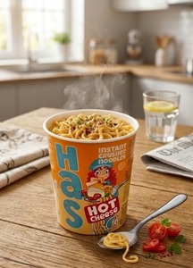 Fideos Instantáneos Fritos con Sabor a Queso Picante, Harina de Trigo, 70g, Listos en 6 Minutos, 18% de Grasa - Product Image 2