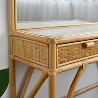 Coiffeuse en rotin de conception moderne de haute qualité pour la table de vanités de maquillage de chambre en gros fabriquée au Vietnam