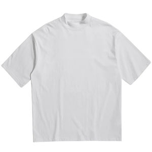 Camiseta ecológica de verano de gran tamaño de manga corta con hombros descubiertos y cuello en V 100% algodón personalizada para hombre - Product Image 2