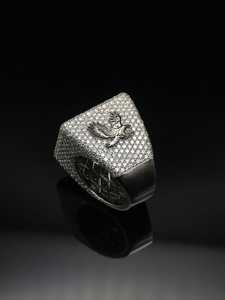 Anillo Unisex de Plata de Ley 925 con Letra Personalizada, Diamante Moissanite VVS, Chapado en Rodio, Estilo Hip Hop, para Fiestas - Product Image 3