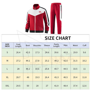 Vêtements de sport 100% coton, impression personnalisée de couleur et de logo, respirant, taille plus, ensembles de survêtements pour hommes, vente en gros, fermeture éclair, manches longues - Product Image 2