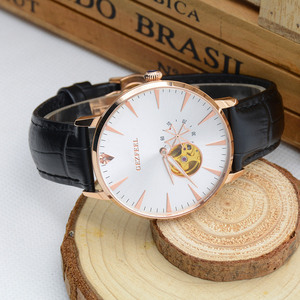 Montre de luxe pour homme avec bracelet en cuir, montre en acier inoxydable, mode S1167, montres mécaniques automatiques, OEM ODM - Product Image 5