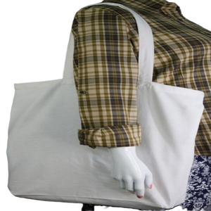 Sacs fourre-tout en coton biologique recyclables et écologiques, imprimés en sérigraphie avec logo personnalisé, options multicolores, poignée d'épaule pour - Product Image 1