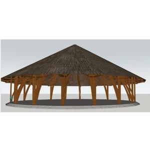 Invernaderos prefabricados modernos de diseño circular de 50m2, edificios verdes industriales 40HC de alta calidad de Vietnam - Product Image 1