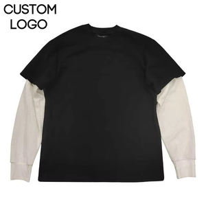 Camiseta de Alta Calidad para Hombre, Camiseta de Manga Larga de Doble Capa 100% Algodón Grueso - Product Image 1