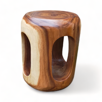 Nouvelle table d'appoint tendance en bois massif naturel, sculptée en forme de souche d'arbre, tabouret décoratif pour l'extérieur, salon moderne, style européen