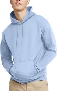 Wholesale <b>Men</b> Plain Color Fleece <b>Pullover</b> 300 GSM Cotton Hoodie With Ribbed Waist and Sublimation Print Option - Product Image 2