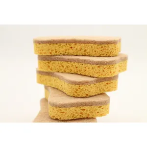 Wholesale Biodegradable Natural Cleaning Dishes Sponges  High Absorbent Kitchen Scouring Sisal Cellulose Sponges