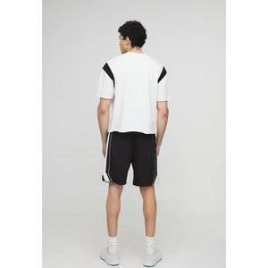 Camiseta larga de algodón 100% de alta calidad para hombre con estampado gráfico bordado en blanco Top informal ecológico para stock al por mayor - Product Image 2