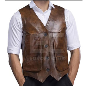 Gilet en cuir respirant pour homme, chaud pour l'hiver, vêtement d'extérieur décontracté, haute qualité, personnalisable, prix raisonnable - Product Image 2