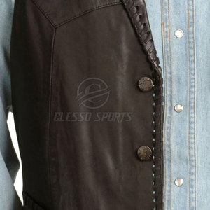 2026 Custom Made Wholesale Rate Men Leather Vest Top Quality Breathable Durable Material Leather Vest - Product Image 4