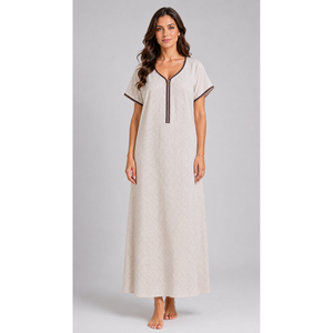 Camisón Largo de Rayón Suave para Mujer con Cierre Frontal - Vestido de Dormir Premium Cómodo - Product Image 3