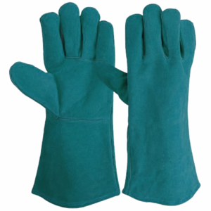 Guantes de soldadura de puño largo de cuero dividido de piel de vaca resistente más populares Protección de manos de seguridad industrial reflectante - Product Image 2