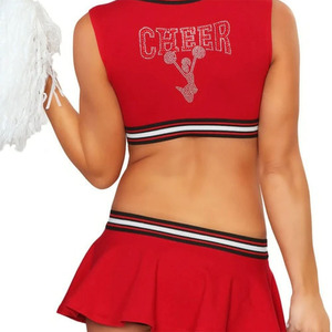 Uniformes de pom-pom girl, ensembles de danse deux pièces en Polyester avec logo personnalisé imprimé - Product Image 6